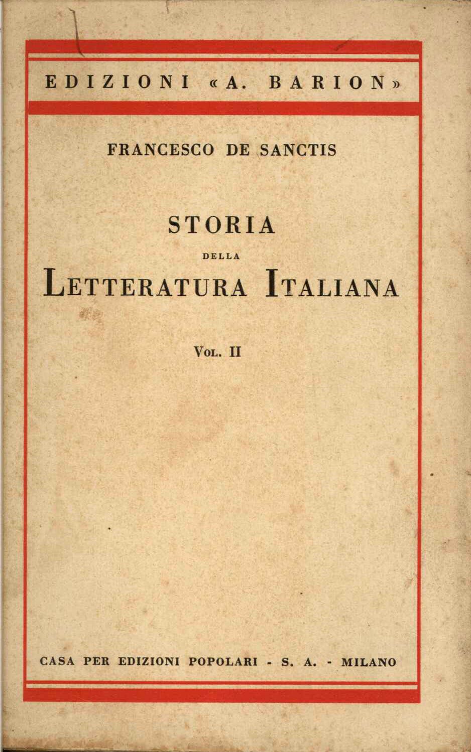 Storia della letteratura Italiana 2°