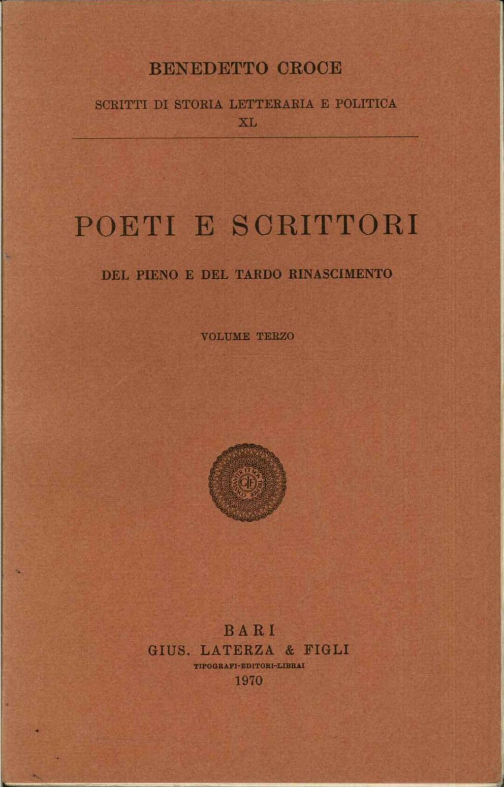 Poeti e scrittori del pieno e del tardo Rinascimento. Volume terzo