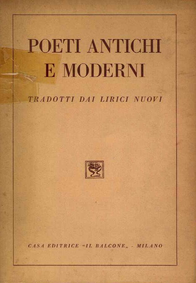 Poeti antichi e moderni