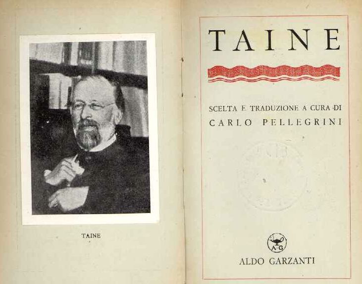 Taine - sclta e traduzione di Carlo Pellegrini