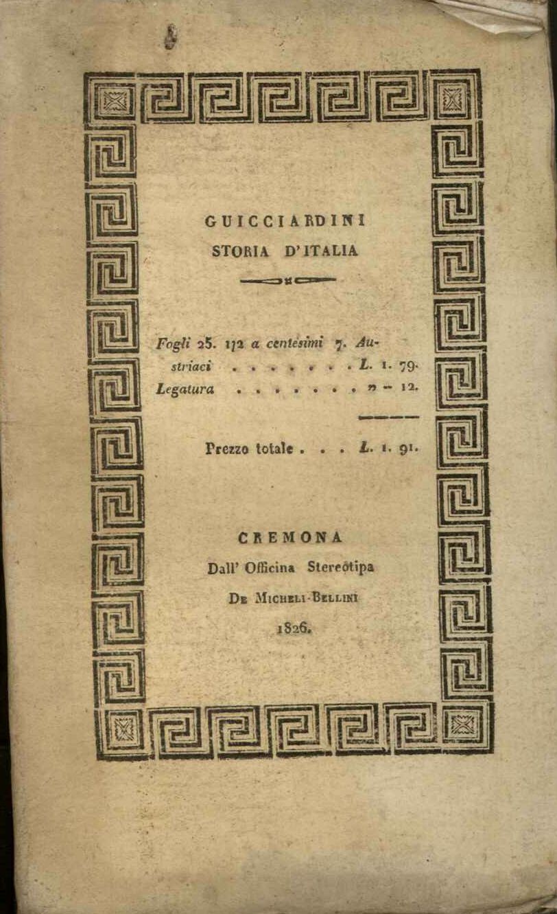 Storia d'Italia, Vol. IV