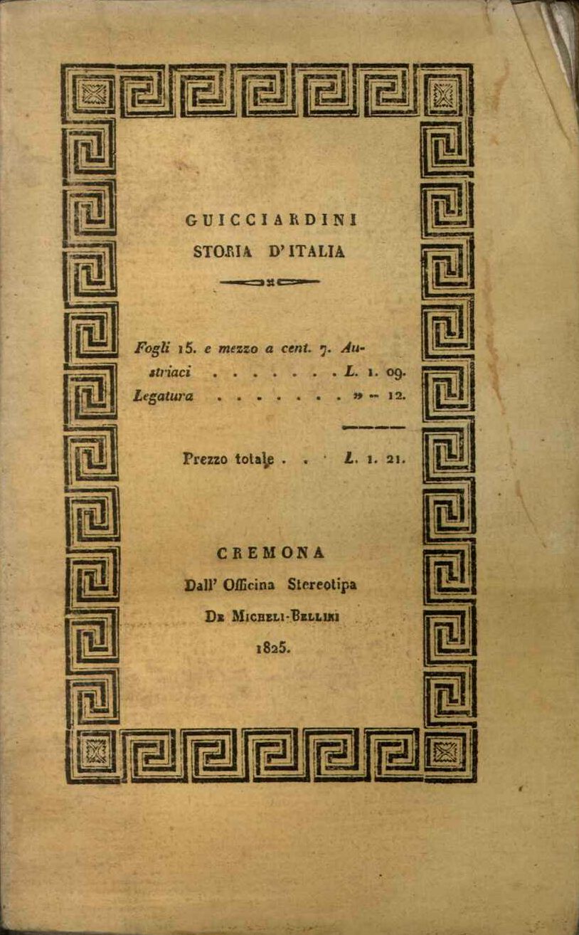 Storia d'Italia, Vol. II