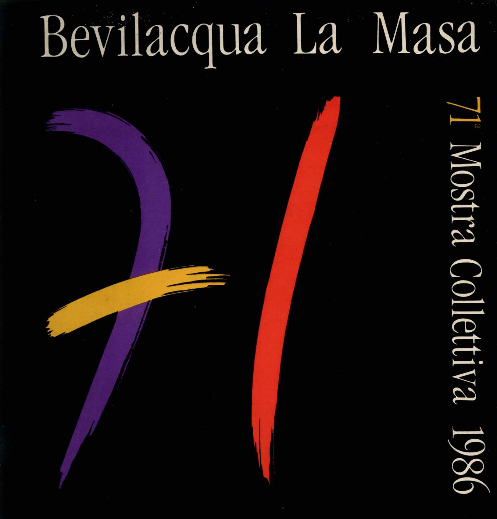 Bevilacqua La Mas 71 mostra collettiva 1986