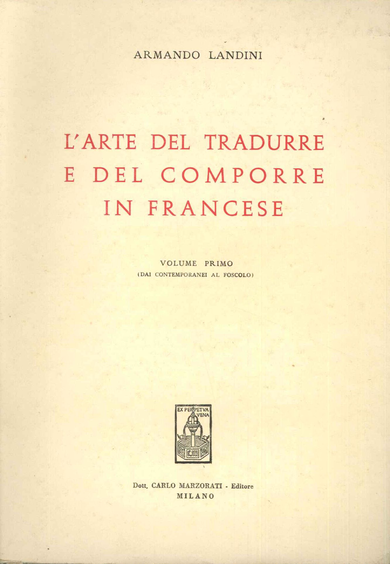 Arte del tradurre e del comporre in francese