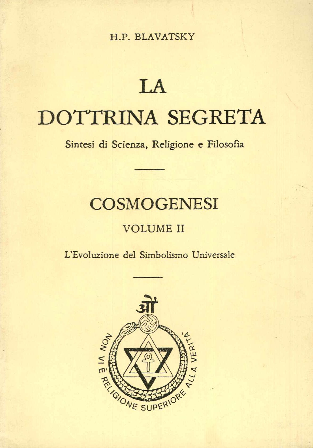 La dottrina segreta cosmogenesi vol. II°