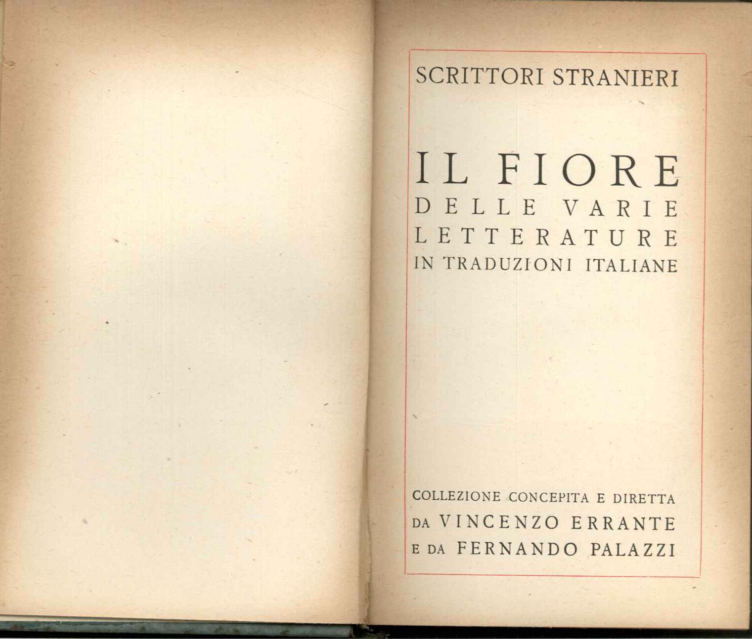 Il fiore delle varie letterature in traduzioni italiane