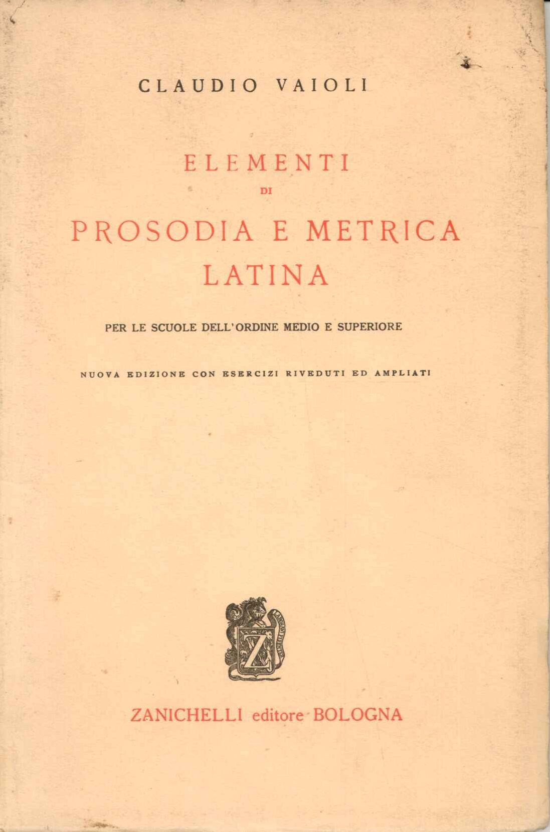 Elementi di prosodia e metrica latina