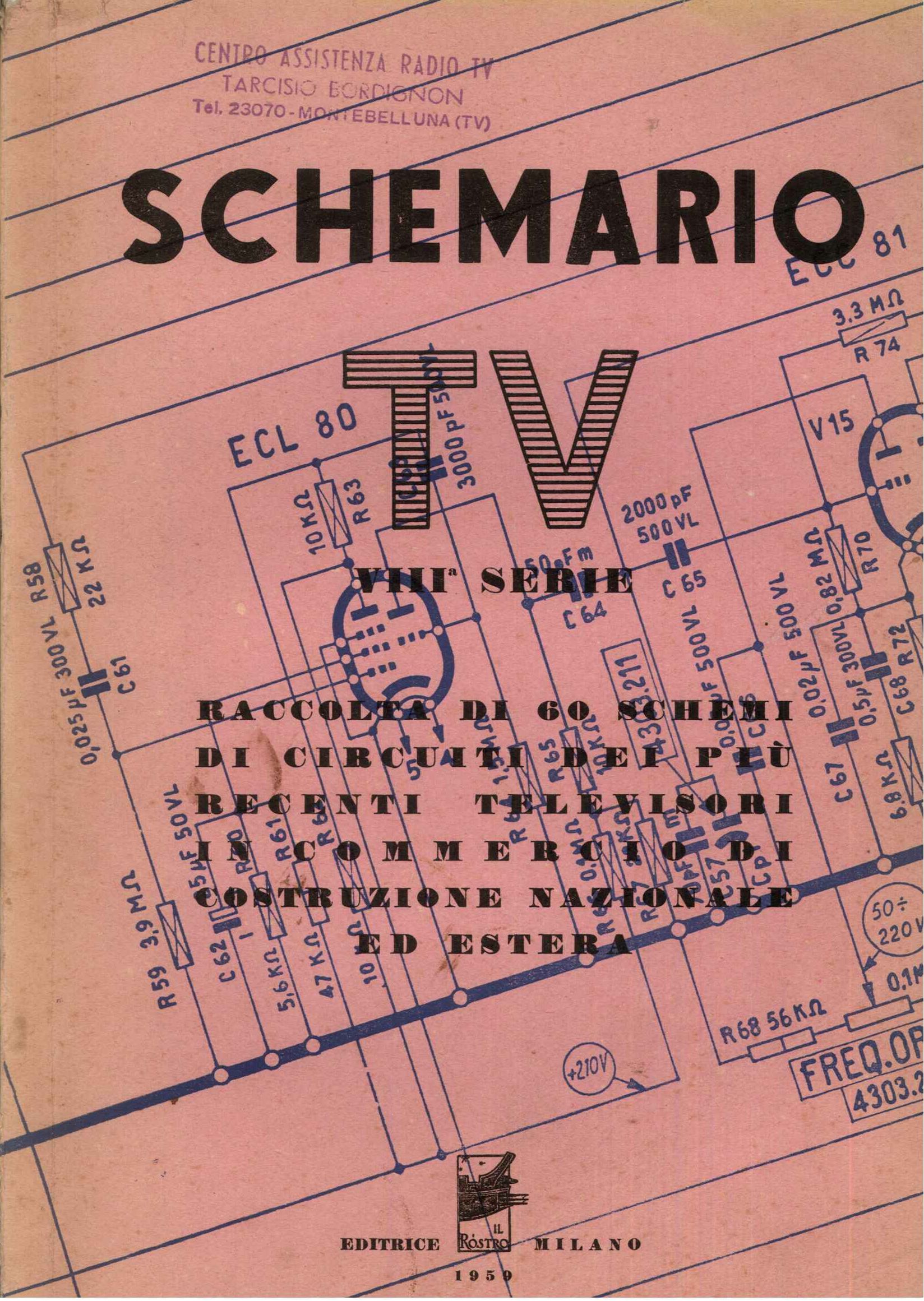 Schemario TV VIII° serie 1959