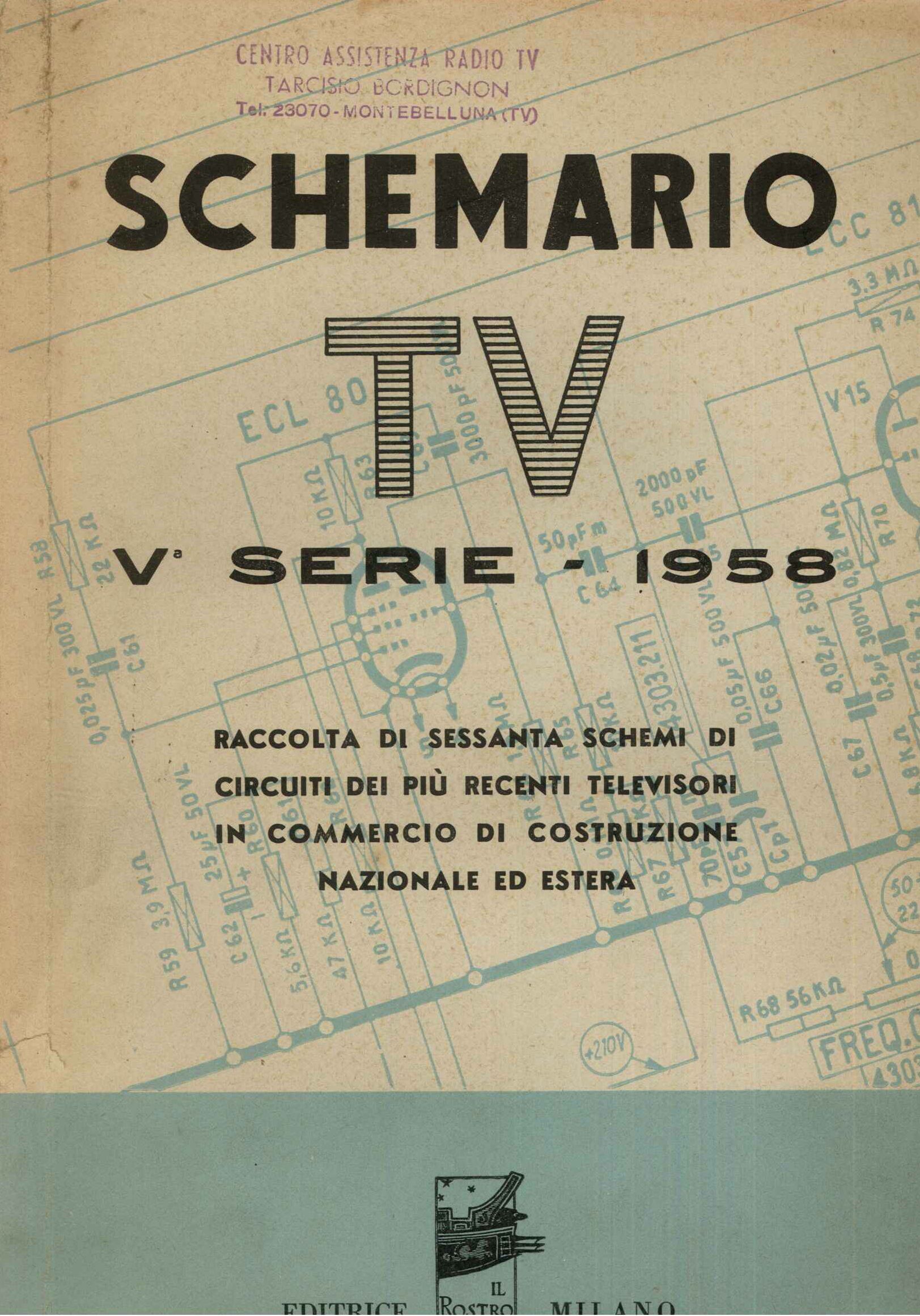 Schemario TV V° serie 1958