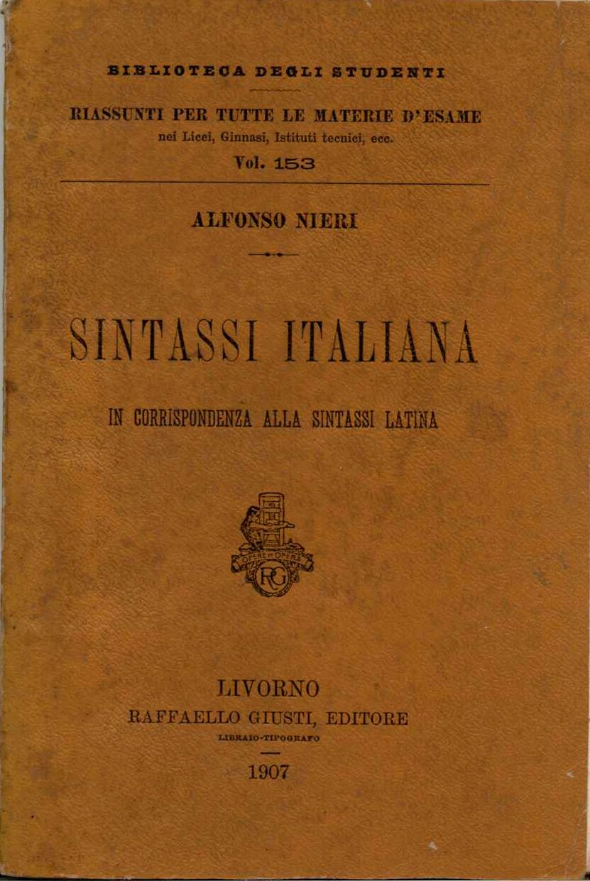 Sintassi italiana in corrispondenza alla sintassi latina
