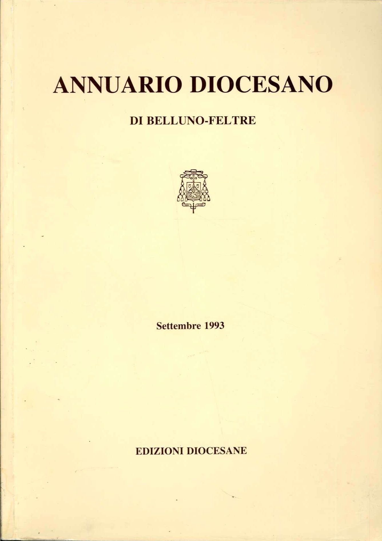 Annuario Diocesano di Belluno- Feltre settembre 1993