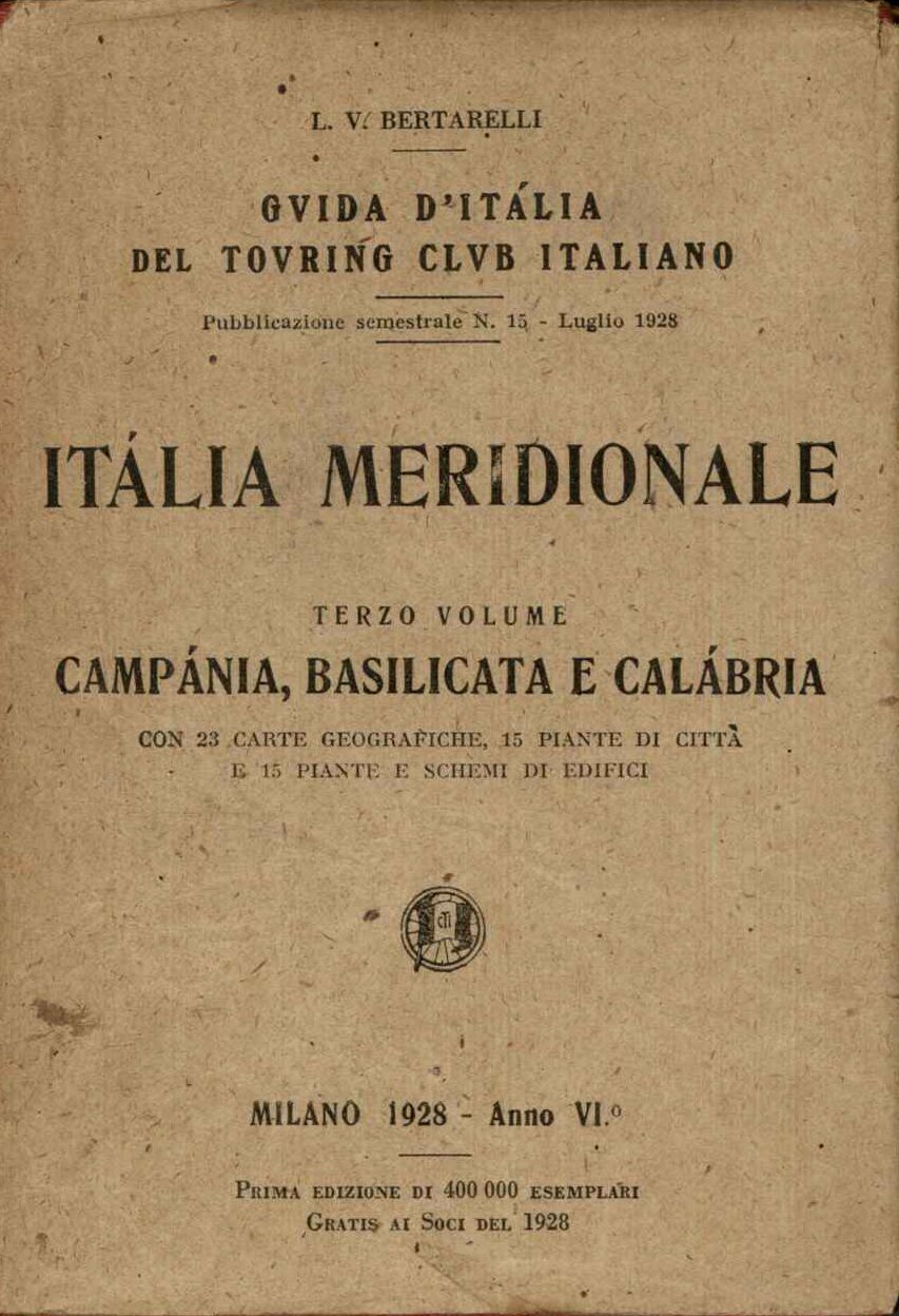 Guida d'Italia del Touring Club Italiano Vol.III Italia Meridionale