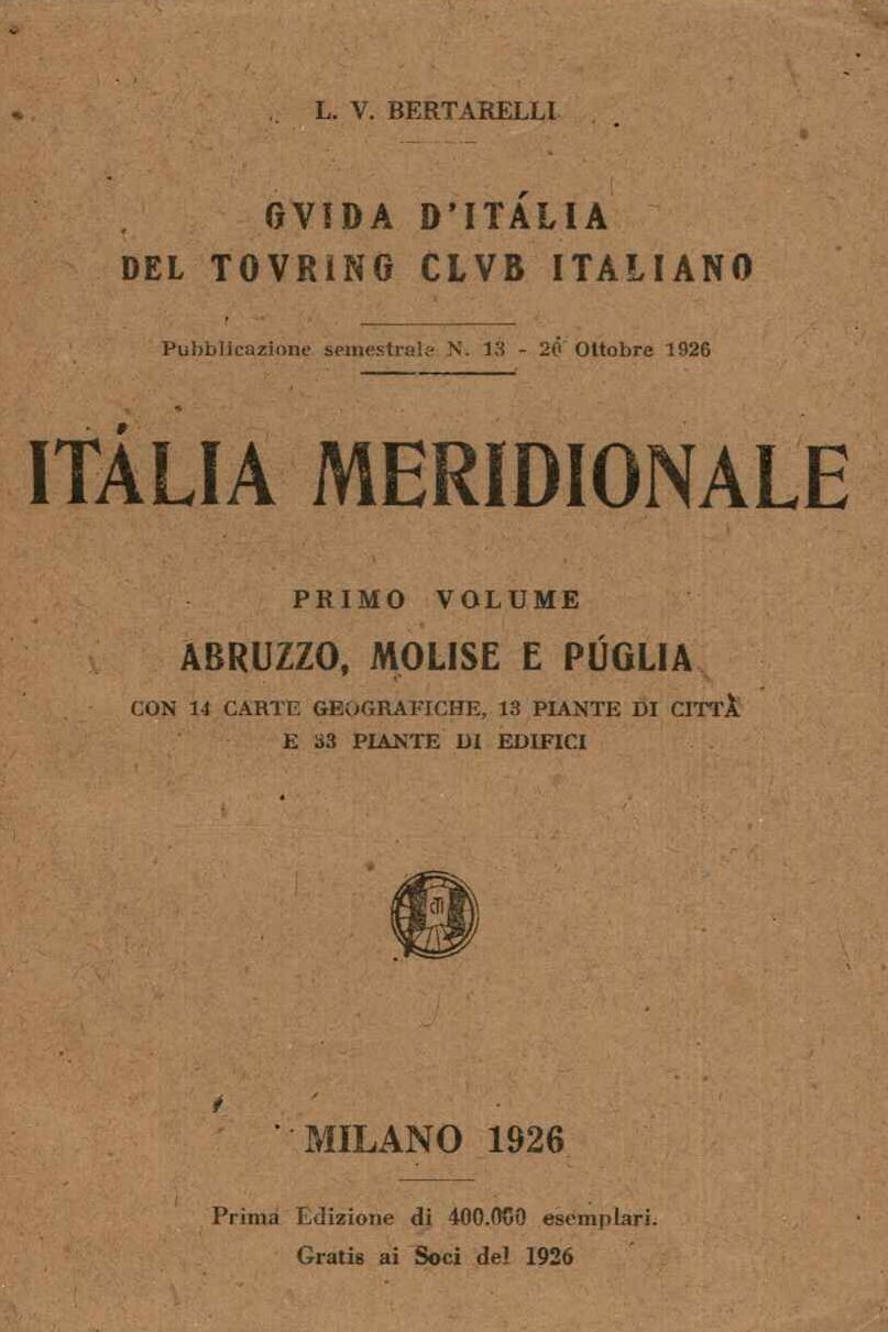 Guida d'Italia del Touring Club Italiano Vol.I Italia Meridionale
