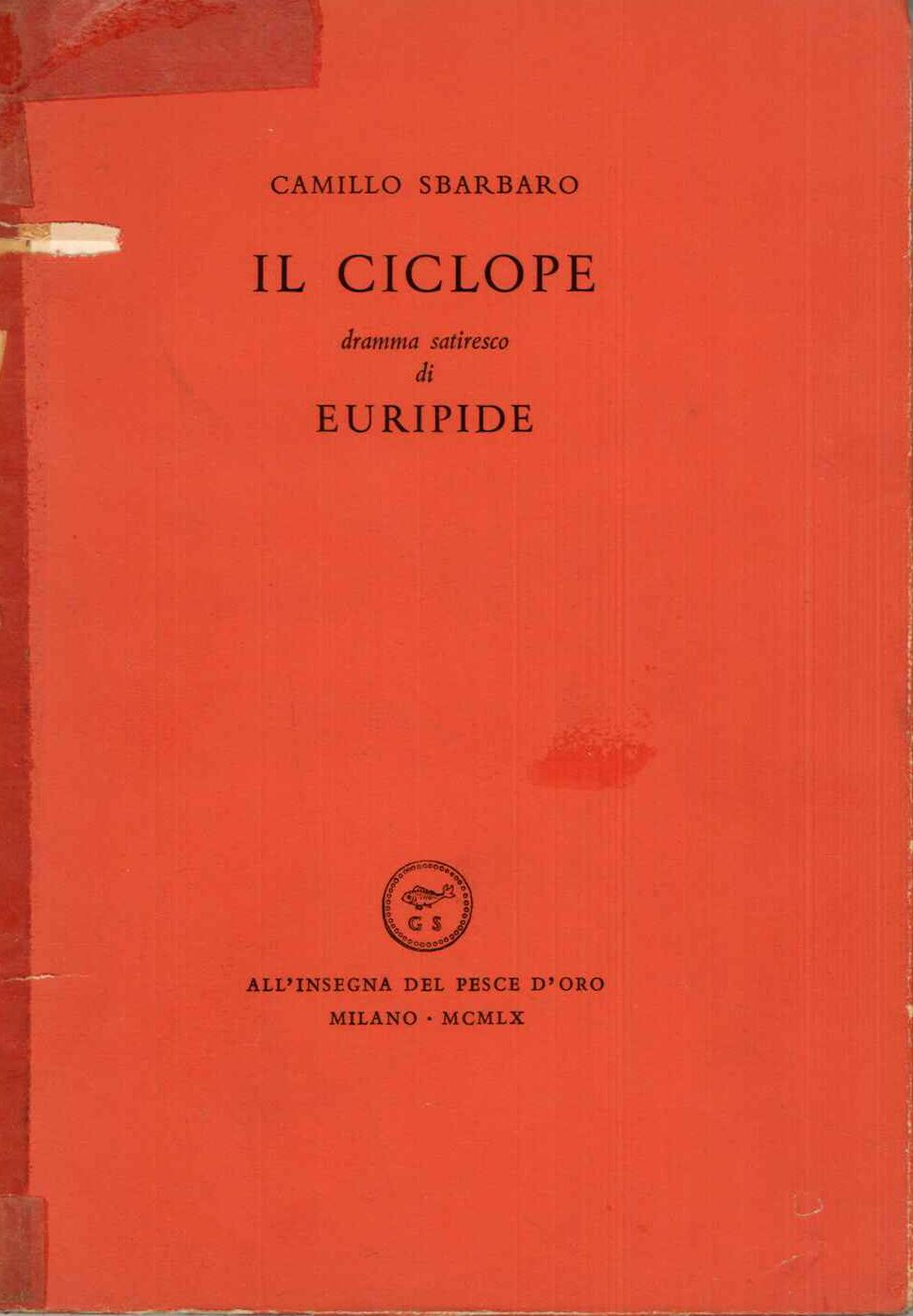 Il ciclope dramma satiresco di Euripide